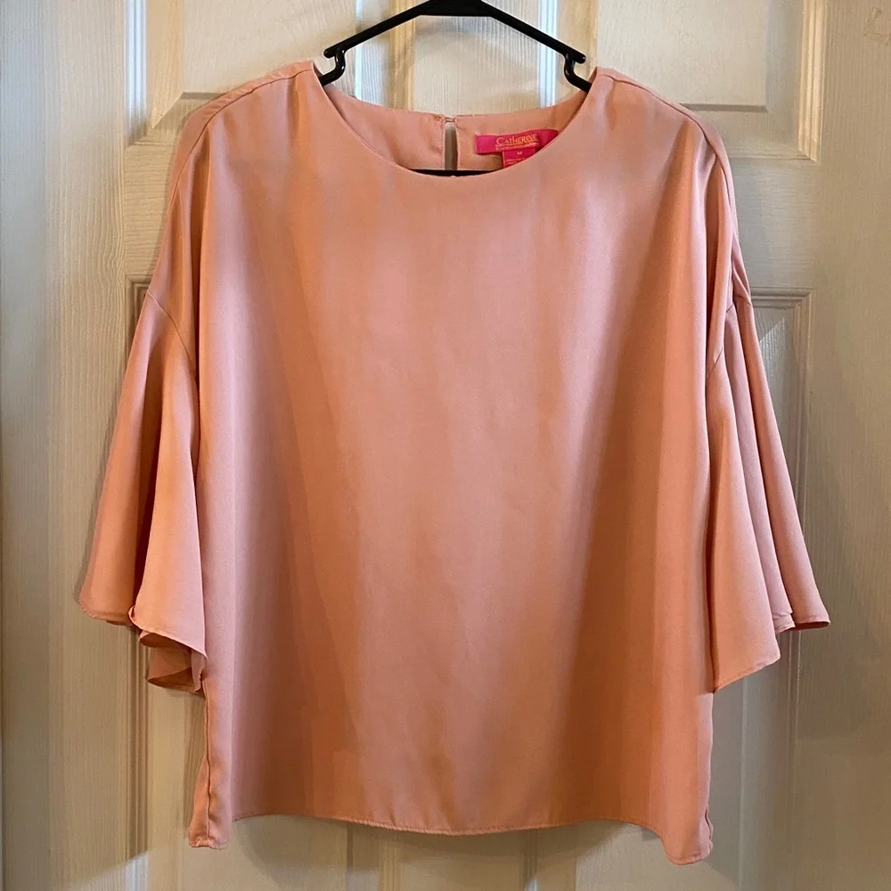 Catherine Malandrino Soft Coral Blouse - Picture 3 of 9